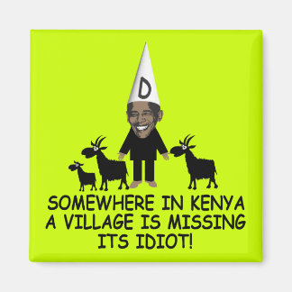 Aimant Anti Obama, idiot du village