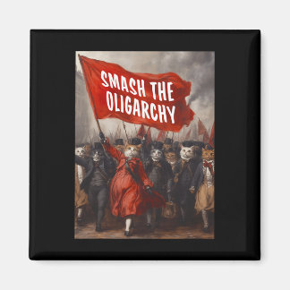 Aimant Anti Oligarchie - Protestation Féline
