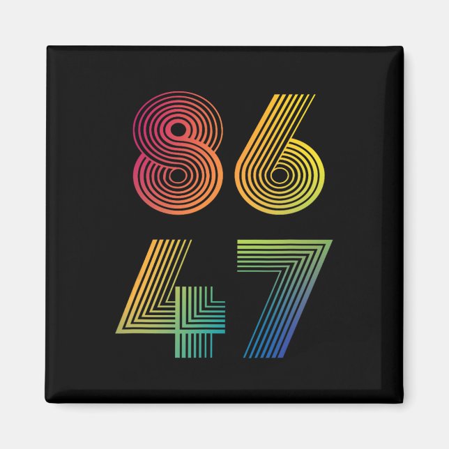 Aimant Anti Trump 8647 86 47 Impeach 47 Anti-Trump Presid (Devant)