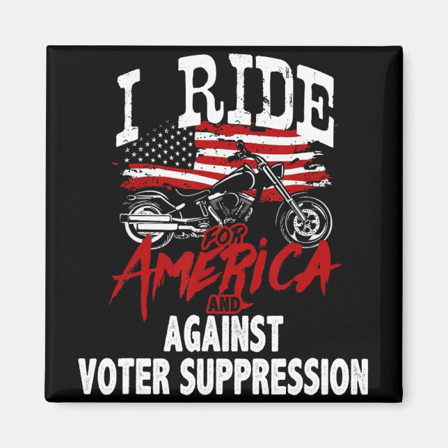 Aimant Anti Trump Biker Résiste contre la suppression des (Devant)