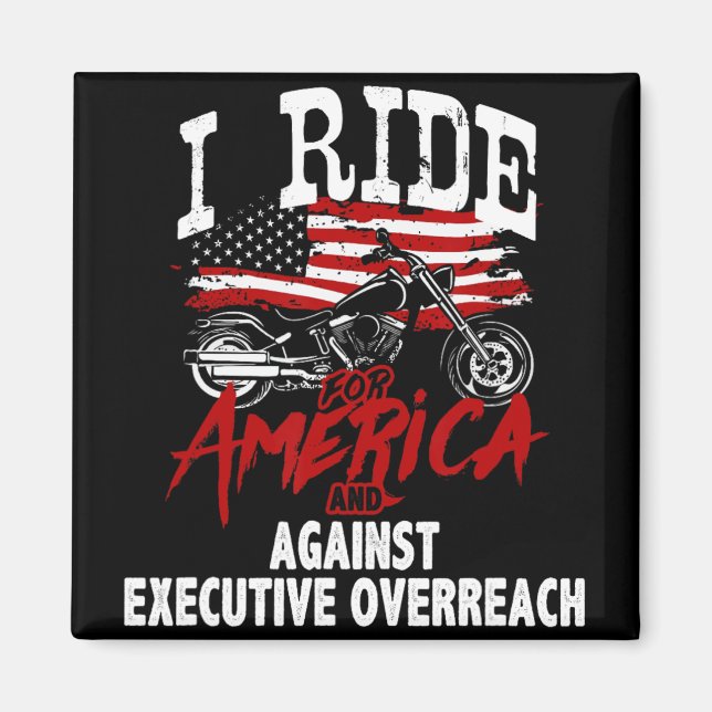 Aimant Anti Trump Biker Résiste Contre Le Overreac Exécut (Devant)