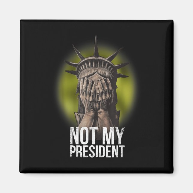 Aimant Anti Trump Pas Mon Président Teeshirt Résiste À La (Devant)