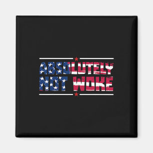 Aimant Anti-woke Absolument pas Woke Drapeau américain Li