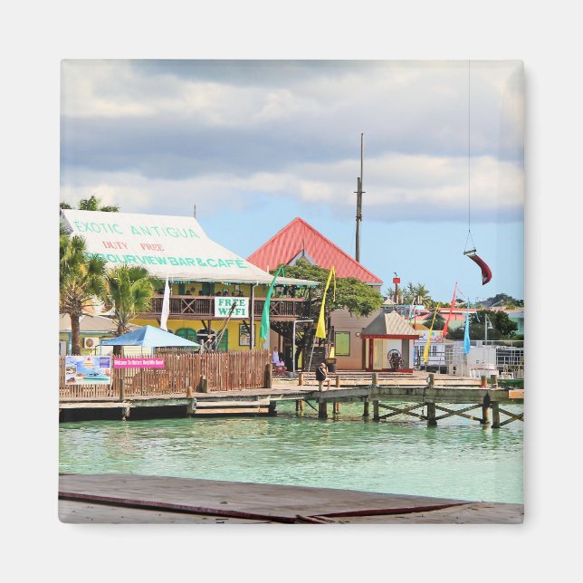 Aimant Antigua, île des Caraïbes (Devant)