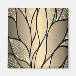 Aimant Antique Gold Creative Leave Motif
