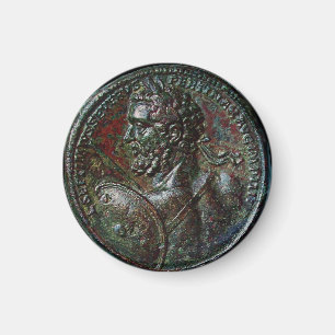 AIMANT ANTIQUE ROMAIN BRONZE MEDALLION SEPTIMUS SÉVERS