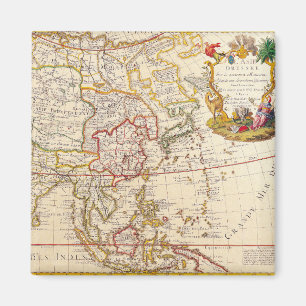 Aimant Antique vieille carte inspirée (6)