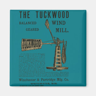 Aimant Antique Wind Mill The Tuckwood Whitewater Wis 1889