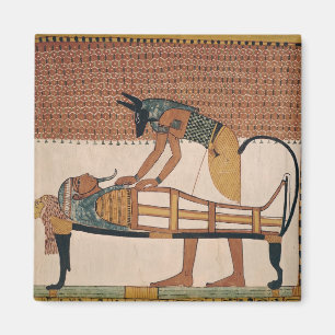 Aimant Anubis s'occupe de la maman de Sennedjem