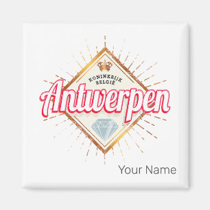 Aimant Anvers Flanders Belgique Souvenir Vintage rétro