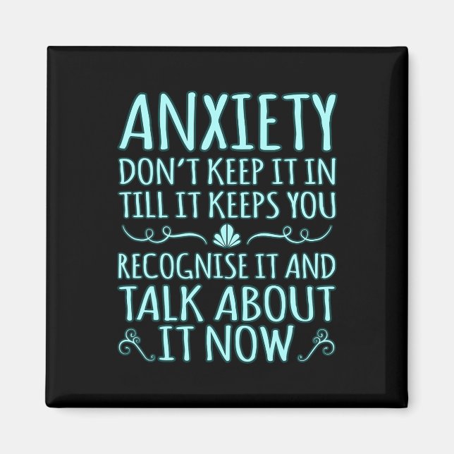 Aimant Anxiété Parler De It Ptsd Sensibilisation Ribbon S (Devant)
