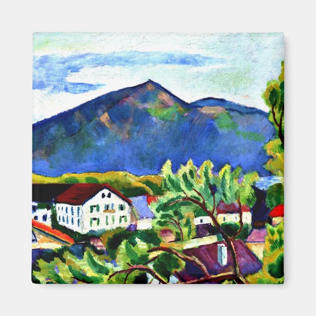 Aimant Août Macke - Paysage de printemps à Tegernsee (Devant)