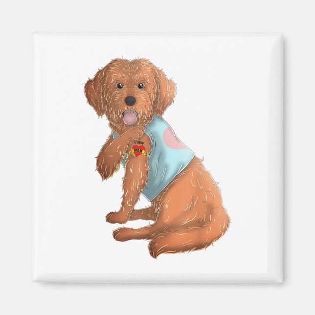 Aimant Apoo I Loo Maman Tattoo Chien Chemise Fantastique  (Devant)