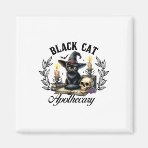 Aimant Apothecaire de chat noir Drôle Halloween femmes de