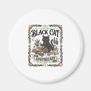 Aimant Apothicaire Chat Noir Chat Sorcière Mystique Apoth