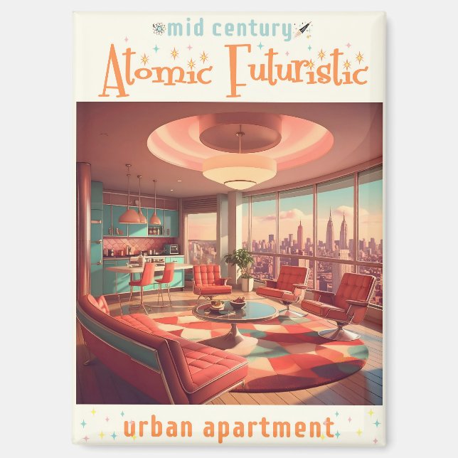 Aimant Appartement Urbain Futuriste Atomique (Recto)