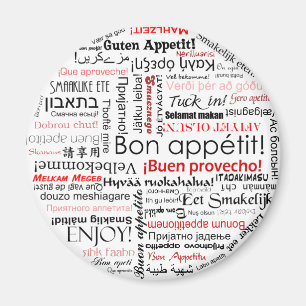 Aimant Appetit de fève dans la typographie différente d