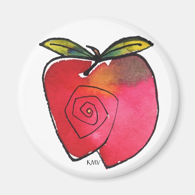 Aimant Apple, Arrondi (Devant)