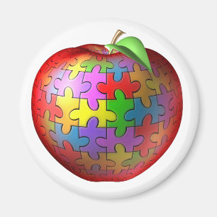 Aimant Apple de puzzle 3D