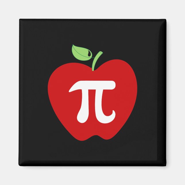 Aimant Apple Pi Pomme Pie Alimentation Amoureux Math Ense (Devant)