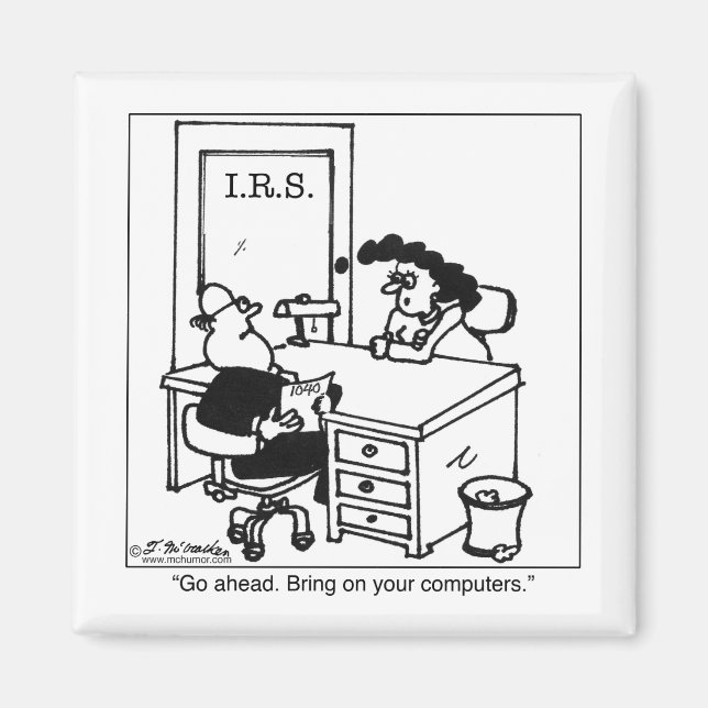 Aimant Apportez vos ordinateurs IRS (Devant)