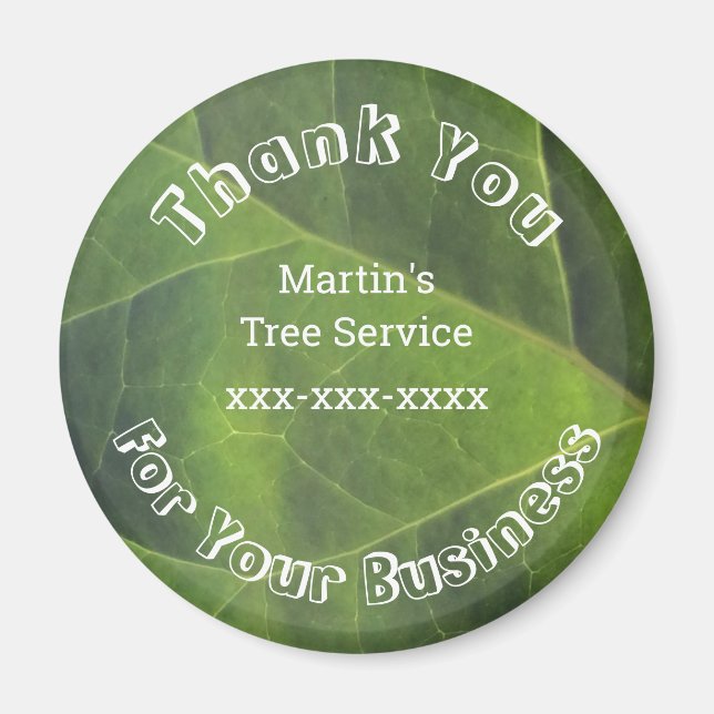 Aimant Appréciation des clients Promo d'affaires Feuille  (Devant)