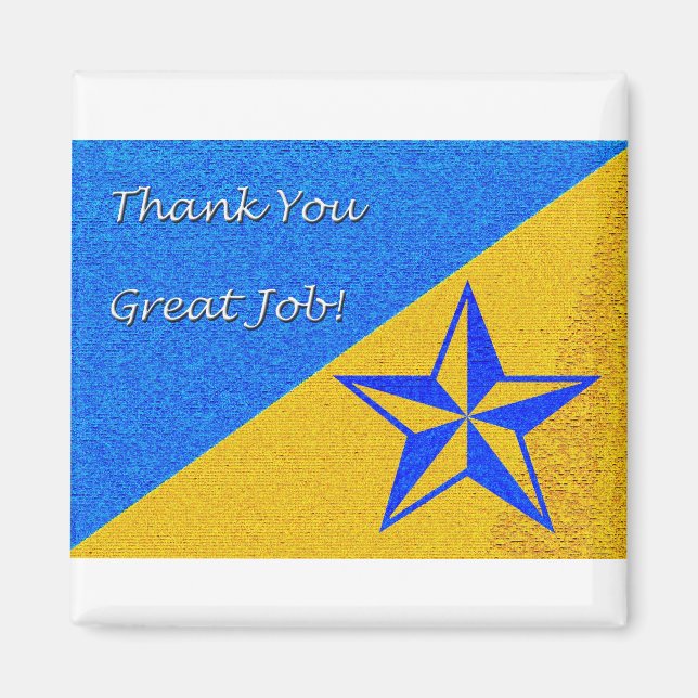 Aimant Appréciation des employés Blue et Gold Star (Devant)