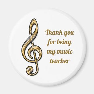 Aimant Appréciation du professeur de musique Merci Gold C