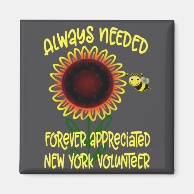 Aimant Appreciation New York Always Needed Volunteer Reco (Devant)