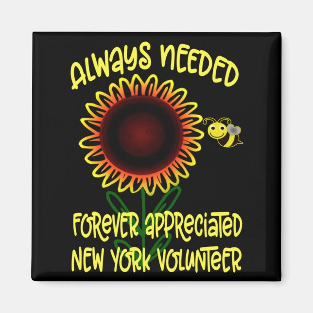 Aimant Appreciation New York Always Needed Volunteer Reco (Devant)