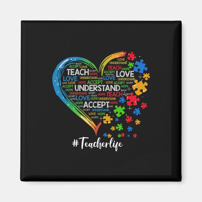Aimant Apprendre Accepter Comprendre Amour Enseignant Coe (Devant)