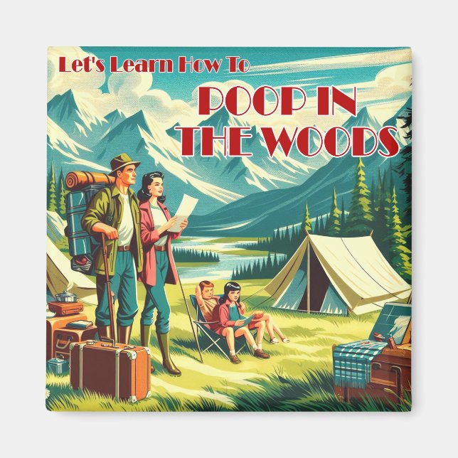 Aimant Apprenons à piquer dans le camping des bois (Devant)