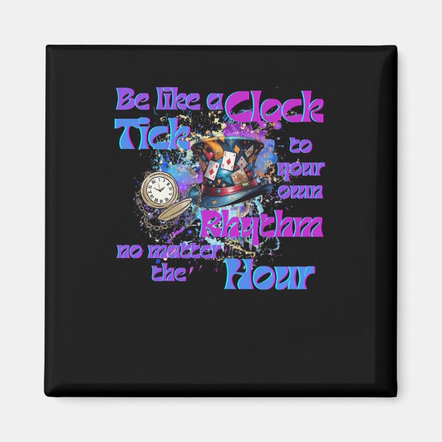 Aimant Appuyez Sur Votre Propre Conception D'Horloge De R (Devant)