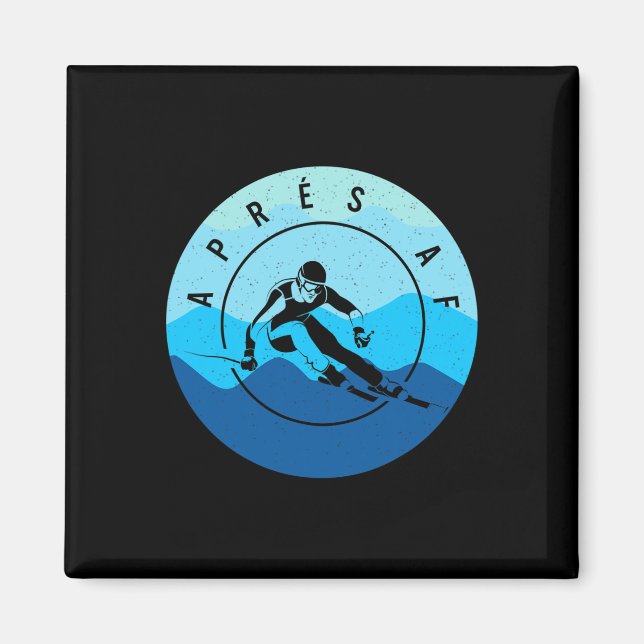 Aimant Après Af Ski Lac Tahoe Park City Skier Sno (Devant)