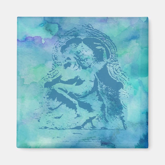 Aimant Apsara - Bleu (Devant)