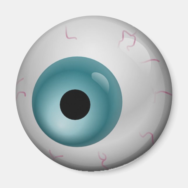 Aimant Aqua Blue Blooshot Zombie Eyeball Halloween (Devant)