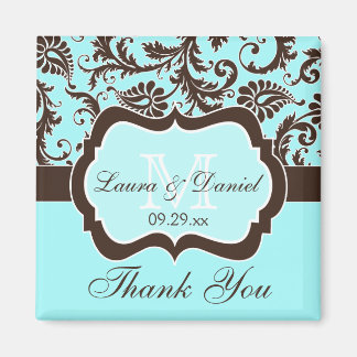 Aimant Aqua, Brown, Blanc Mariage Floral Favoriser l'aima