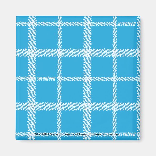 Aimant Aqua Plaid (Devant)