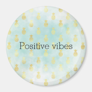 Aimant Aqua White Gold Tropical Glam Pineapples