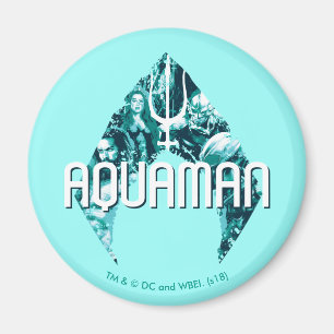 Aimant Aquaman   Orin, Mera, Orm et Manta noir dans le