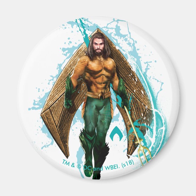 Aimant Aquaman | Prince Orin Avec Logo Aquaman (Devant)