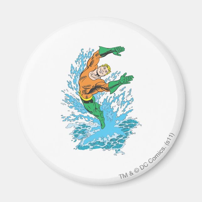 Aimant Aquaman saute dans la vague (Devant)