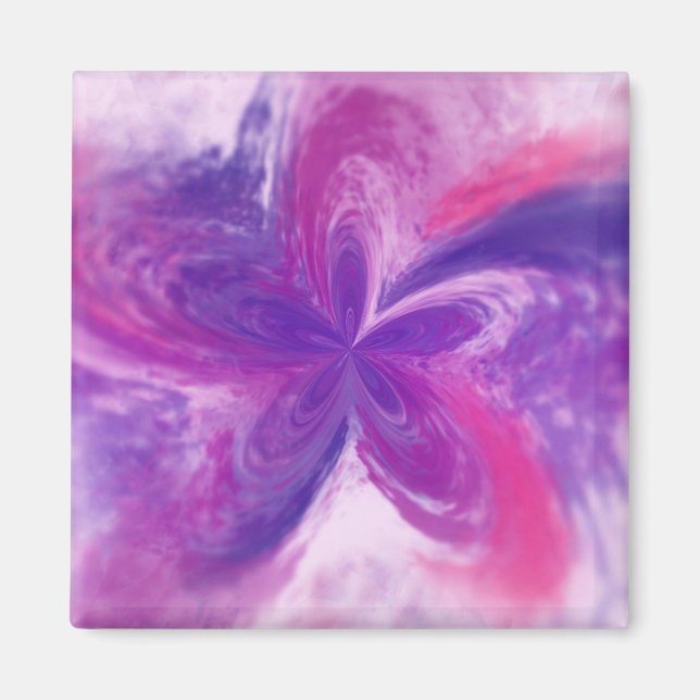 Aimant Aquarelle à fleurs d'Imaginaire Abstrait peint (Devant)