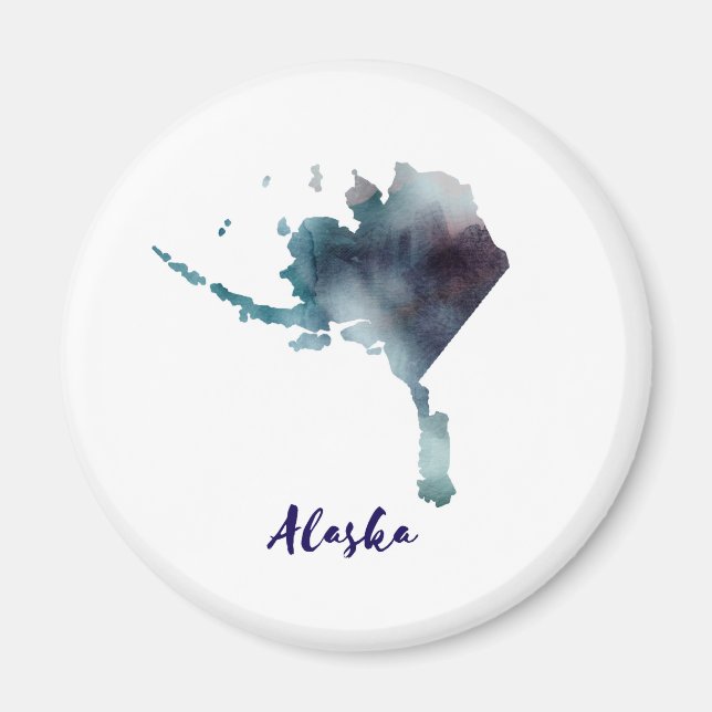 Aimant Aquarelle Alaska États-Unis (Devant)