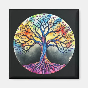 Aimant Aquarelle Arbre de vie