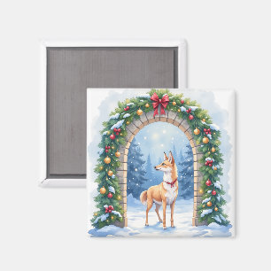 Aimant Aquarelle Azawakh Neigeuse Arche de Pierre Noël