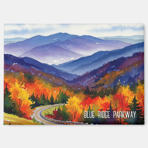 Aimant Aquarelle Blue Ridge Parkway