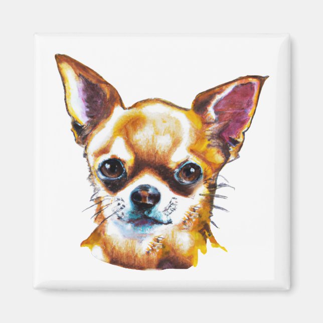 Aimant Aquarelle Chihuahua (Devant)