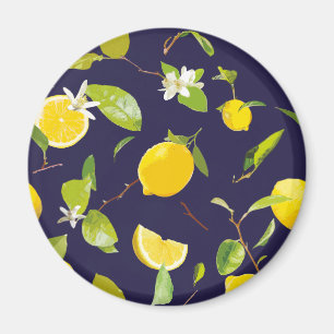 Aimant Aquarelle Citron et Feuilles 10