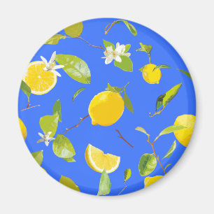 Aimant Aquarelle Citron et Feuilles 13